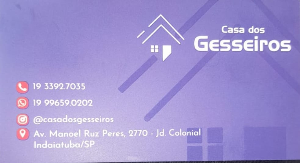 CASA DOS GESSEIROS ZAP (19) 99659-0202